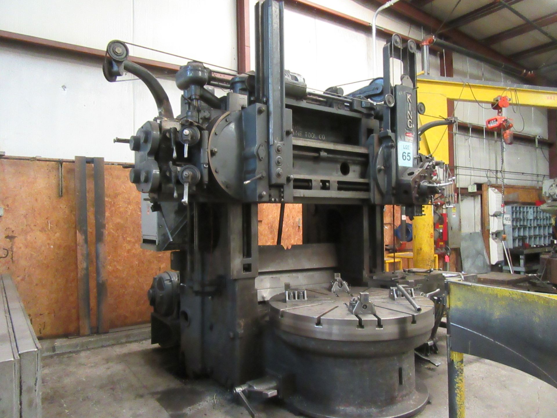 KING 62'' VERTICAL BORING MILL, 62'' TABLE WITH (4) JAWS, 5-POSITION TURRET - Image 2 of 6