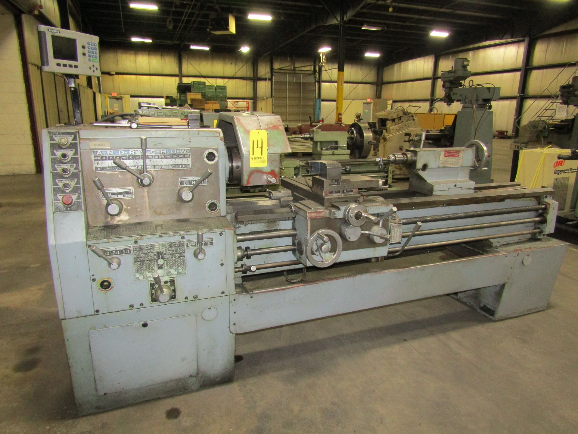 Andrychow Lathe M#: Tug-40, S#: 0691-7567 W/ Acurite DRO And 3-Jaw Chuck