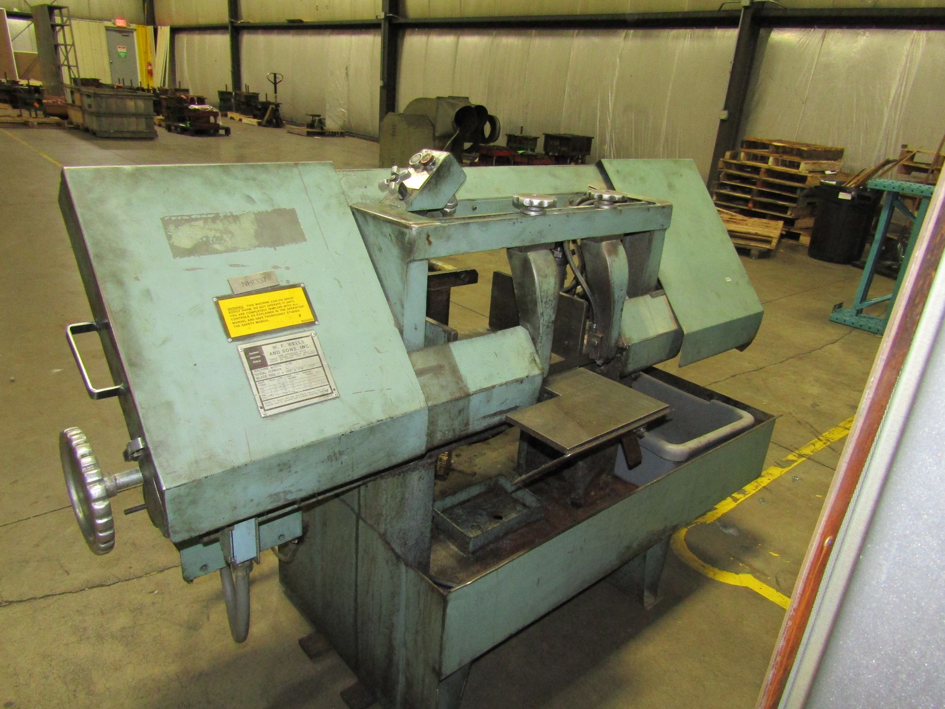 Wells Horizontal Band Saw M#: L-10, S#: L-1089117 - Image 3 of 5