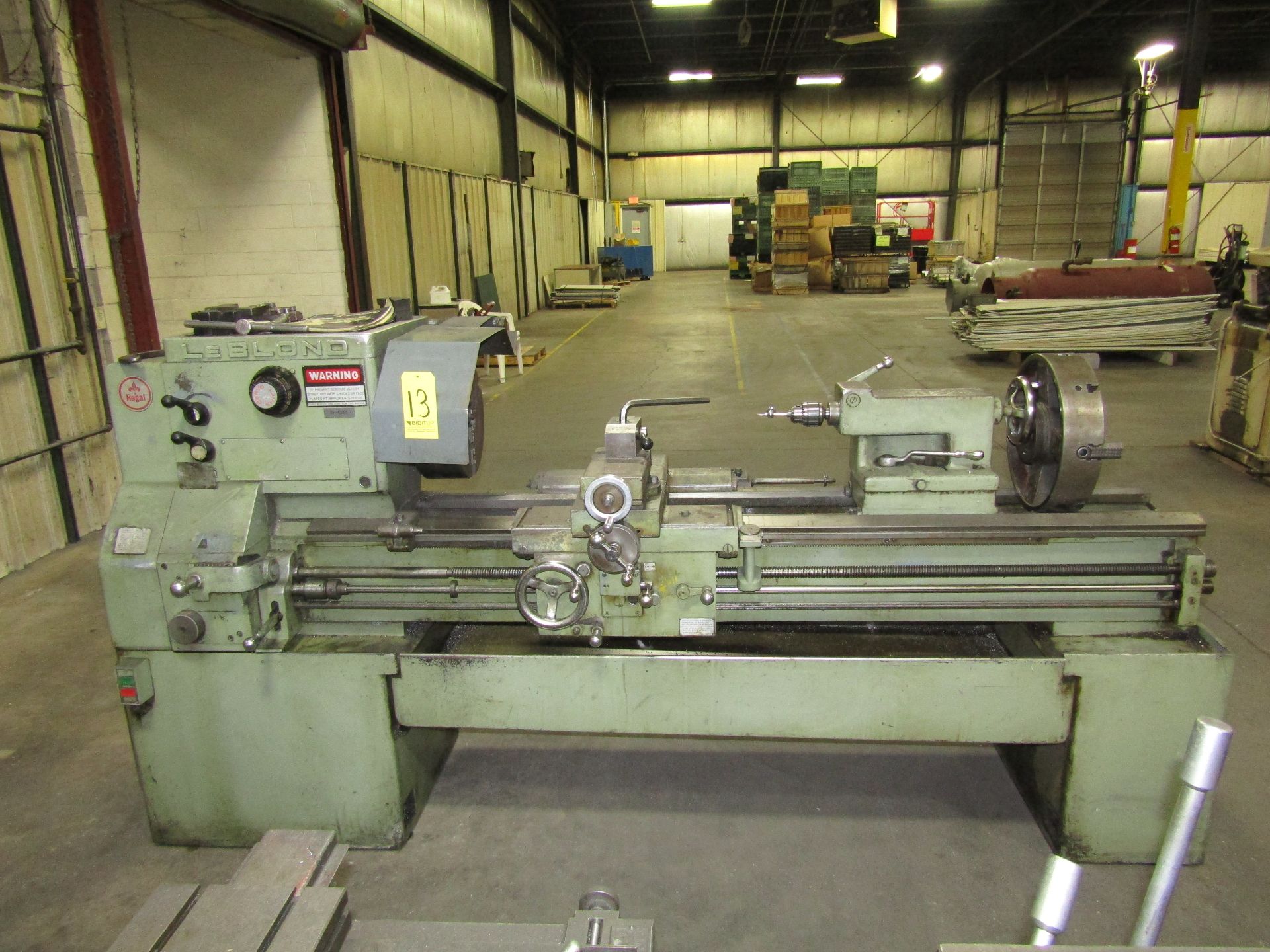 Leblond Lathe 19 1/2 X 54 S#: 7E2025 W/ 3-Jaw Chuck, 4-Jaw Chuck, And Tool Post