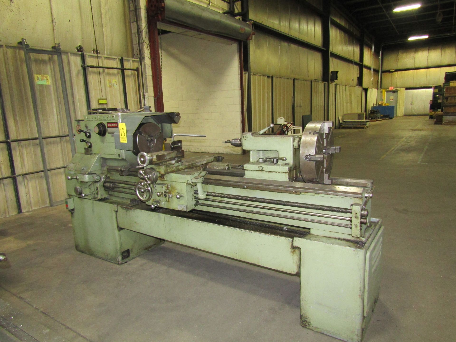 Leblond Lathe 19 1/2 X 54 S#: 7E2025 W/ 3-Jaw Chuck, 4-Jaw Chuck, And Tool Post - Image 3 of 6