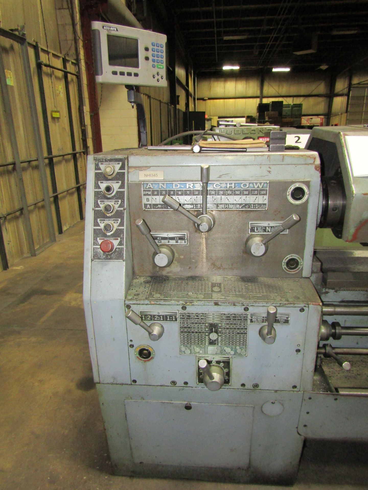 Andrychow Lathe M#: Tug-40, S#: 0691-7567 W/ Acurite DRO And 3-Jaw Chuck - Image 6 of 6