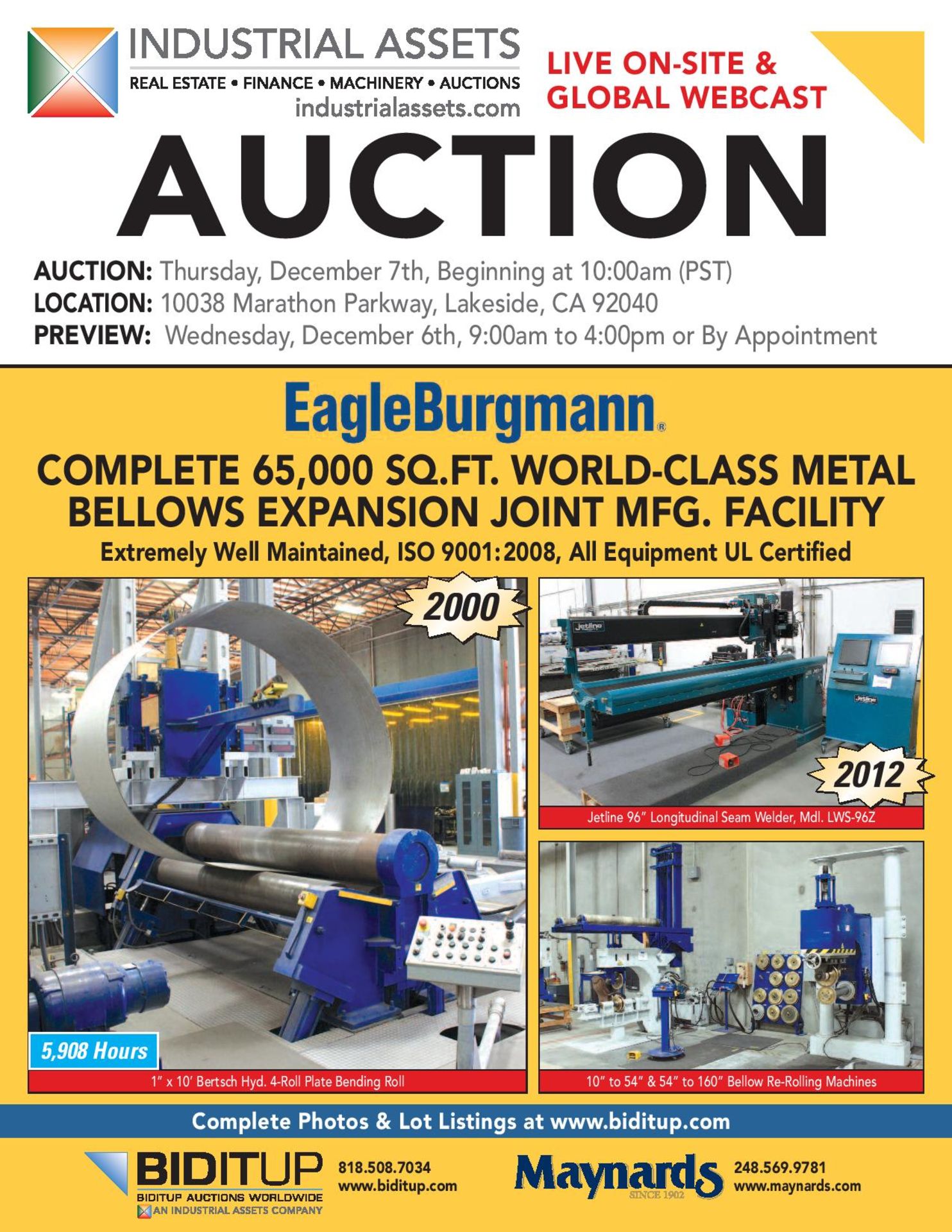 EAGLEBURGMANN EXPANSION JOINT SOLUTION–METAL BELLOWS EXPANSION JOINT MFG