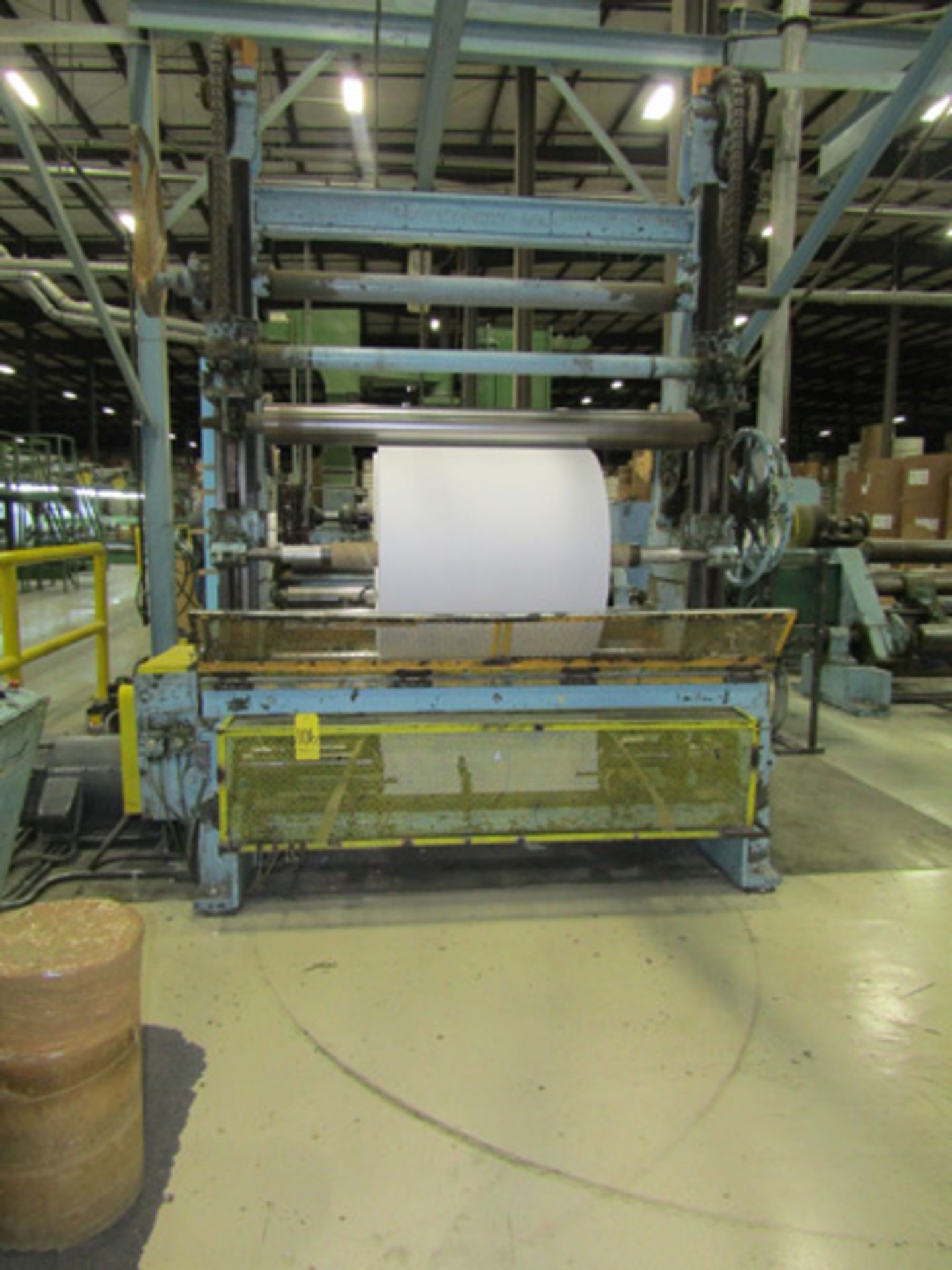 60'' Cameron Mdl 14 Slitter Rewinder. Shaftless Backstand For Maximum 84'' Diameter. 16'' Dual