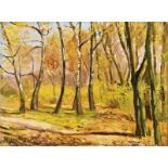 Pongrácz Károly (1872-1930) - Wald am Herbst 30*40 cm, Öl auf Karton, Signed: Pongrácz K 928