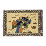 Afganisch-Teppich um 2000, Ghiordes-Knote, 110*78 cm Afghan-rug around 2000, ghiordes-knot, 110*78