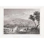 Ludwig Rohbock (Nürnberg, 1820-1883) - Stadt Pécs 15*20 cm, Radierung auf Papier, Signed: G.M Kurz