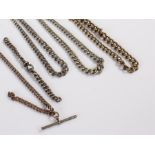 Pocket watch chains, in sections, (qty)