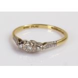 18 carat gold and diamond ring