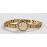 Trebex 9 carat gold ladies wristwatch, the signed silvered dial with baton hours, later gold