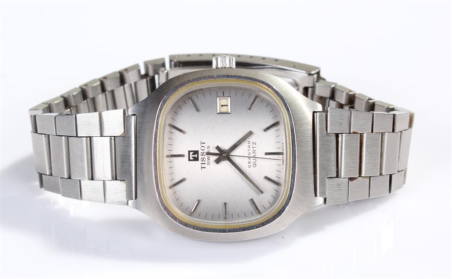 Tissot Seastar stainless steel gentleman's wristwatch with date aperture, 36mm in diameter.