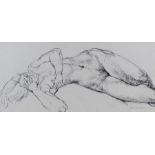 Fyffe Christie (1918-1979) Lying Figure With Hand Over Eyes,signed lower right and dated May 1977,