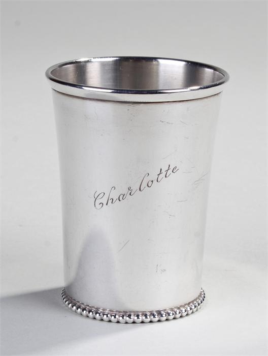 Dutch silver cup, maker Koninklijke Van Kempen Begeer, the cup engraved with the name Charlotte,