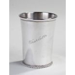 Dutch silver cup, maker Koninklijke Van Kempen Begeer, the cup engraved with the name Charlotte,