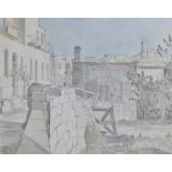 Fyffe Christie (1918-1979) Southern Italy, signed lower left and dated May 1952, pencil and