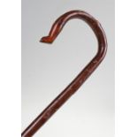 Shepherds crook, of typical form, 140cm long