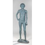 E Christie - Chatterley, The Boy David, bronze effect figure of a child, standing, 152cm high