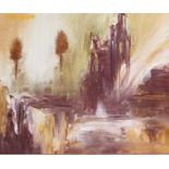 Moira Doggett (Born 1927) Mystical Landscape, 29cm x 25cm
