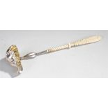 19th Century silver punch ladle