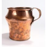 19th Century copper vessel, of hipped form, 21cm high