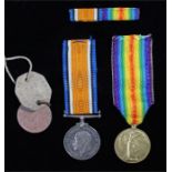 First World War pair, to include Victorian and War medal, (281905 PNR. WOODS. R.E.) together with