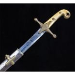 19th Century Officers dress sword, Maynard Harris & Grice, London, the ivory grip with gilt metal