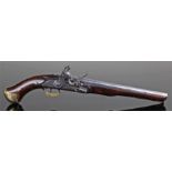 George III .577 Sea Service flintlock pistol, circa 1790, the long 30cm barrel with signed REA lock,