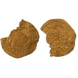 Henry VI gold One quarter Noble, clipped