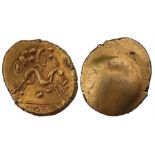 Celtic gold uniface Stater, Gallic War, Ambiani stater "Gallo Belgic Ambiani" from 50 B.C. 6.2