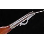 Gem .177 air rifle, octagonal barrel signed Gem, under lever action, mahogany stock