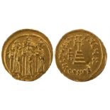 Heraclius, Heraclius Constantine and Heraclonas AV Solidus. Constantinople, AD 610-641. Heraclius,