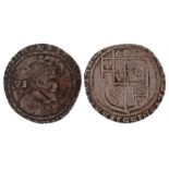 James I Sixpence, 1603, thistle, first coinage
