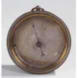 Victorian Elliott aneroid barometer, the silvered dial with Fahrenheit thermometer, signed to the