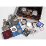 Collection of coins, to include Victorian coins, Crowns, Decimal set, etc, (qty)