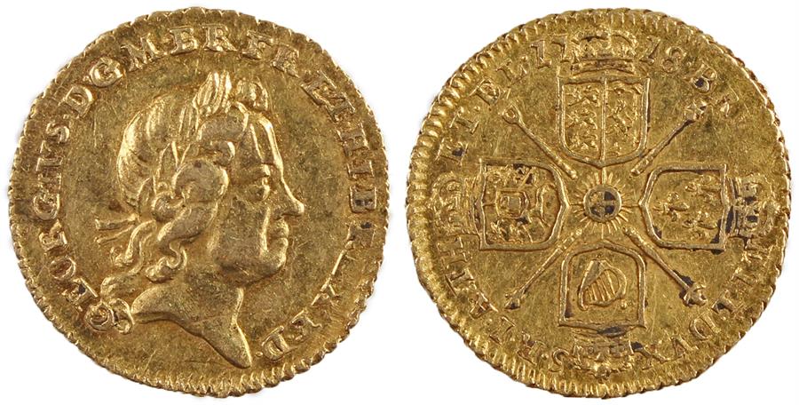 George I Quarter Guinea, 1718, (S.3638)