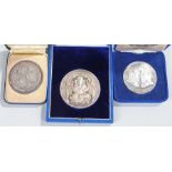 Silver proof medallions, to include George Washington George III medallion, Preston Guild Merchant