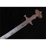 18th Century Indian child's Tulwar, of typical form with steel blade, 72cm long