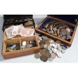 Collection of coins, to include Half Crowns, Shillings, Pennies, World coins, etc, (qty)