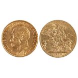 George V Sovereign, 1912, St George and the Dragon reverse