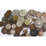Collection of coins, to include a George III Crown, William and Mary Penny together with various
