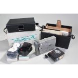 Minolta auto zoom 8 movie camera and case, no126943, together with accessories