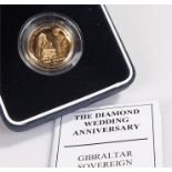 Elizabeth II Gibraltar Sovereign, 2007, The diamond wedding anniversary, capsuled proof