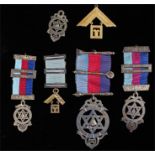 Six silver and gold masonic medals various dates.