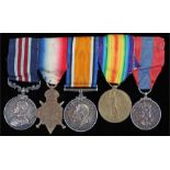 First World War Mons trio Military Medal group of four, the M.M. and Mons Trio (11531 L/Cp H.