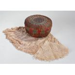 Native American basket, the woven basket with polychrome decoration, 24cm wide