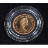 Elizabeth II Sovereign, 1979, St George and the Dragon, proof cased