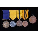 Rare Hong Kong Police group of four, George V Hong Kong Police Medal for Merit, 2nd, 3rd and 4th