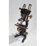 W. Watson & Sons binocular microscope, the signed W. Watson & Son, 313 High Holborn, London, 3826