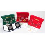 Cased coin sets, to include Isle of Man Royal Wedding, Duke of Edinburgh set, International Maritime