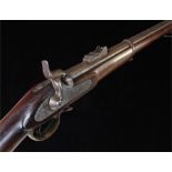 Private purchase Bentley & Son Enfield type rifle, with steel lock, hinged signet and barrel, lock